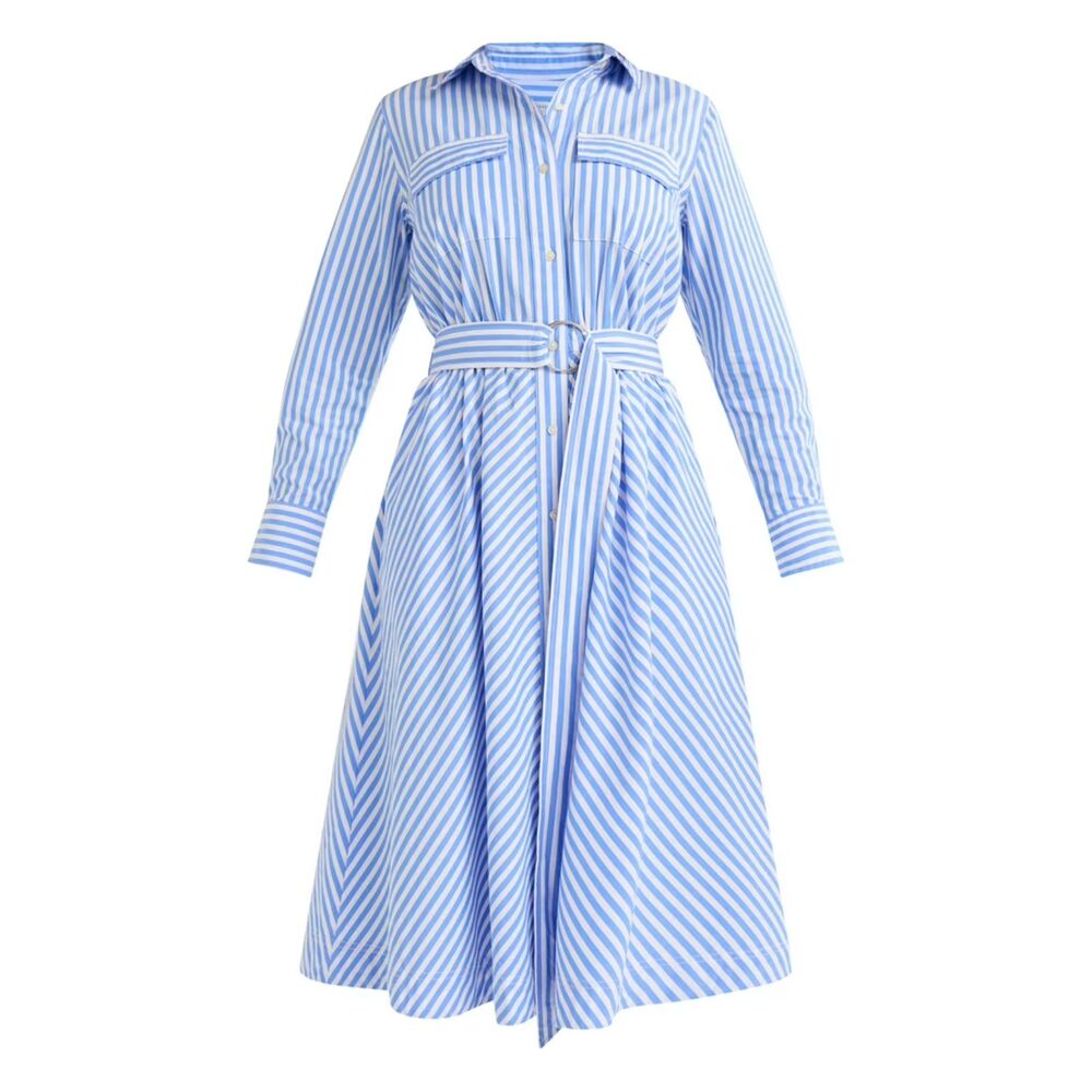 NWT Free Assembly Belted Midi Long Sleeve Shirtdress Size XL